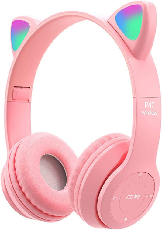 Nuevos Auriculares Oreja Gato Con LED Lindos Bluetooth 5.0