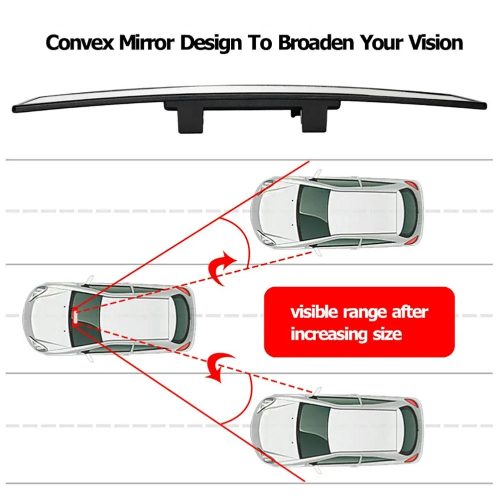 Universal Car Mirror anti Glare Wide-Angle Panoramic 