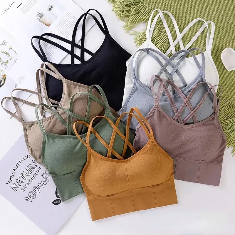 Sexy Women Tops Back Cross Strap Tank 