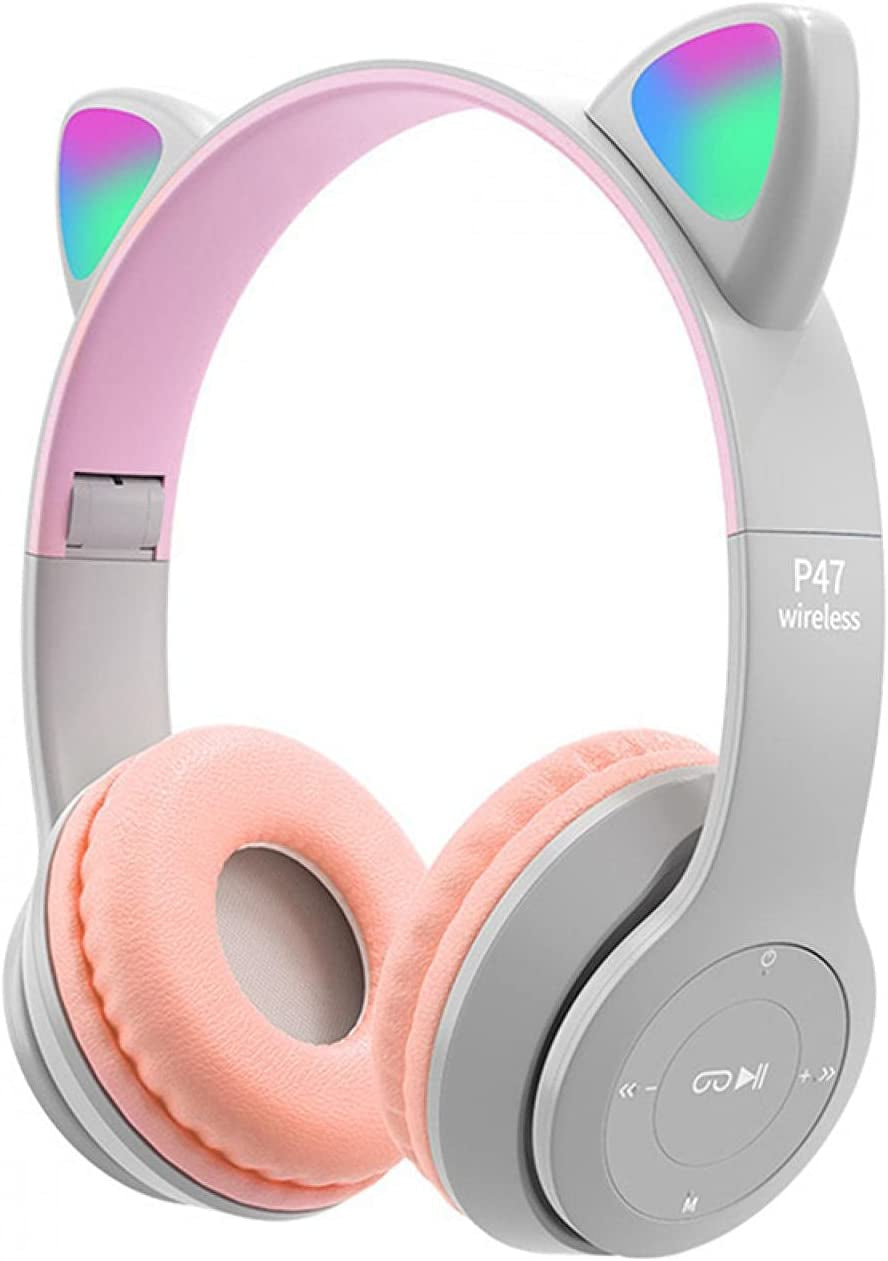 Nuevos Auriculares Oreja Gato Con LED Lindos Bluetooth 5.0