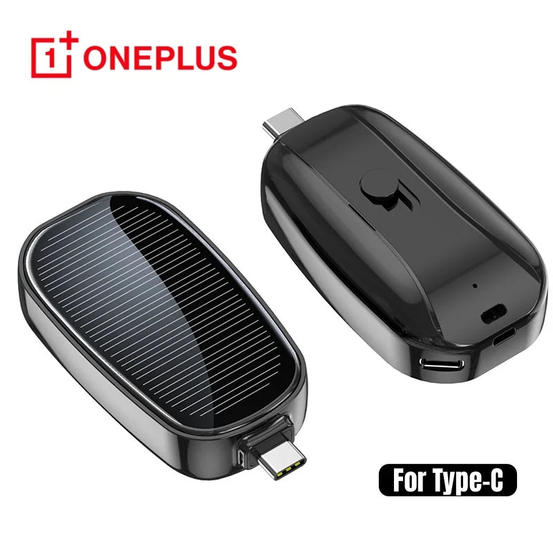 Solar Mini Power Bank Key Ring Portable Charger 