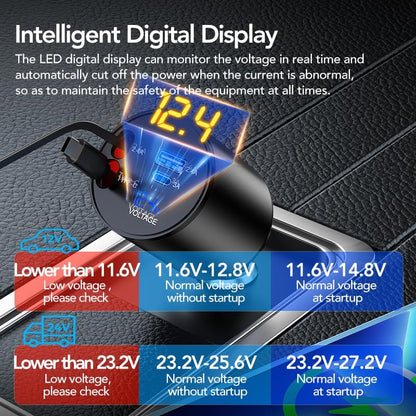 Retractable Car Charger, 4 in 1 Super Fast Car Phone Charger 60W