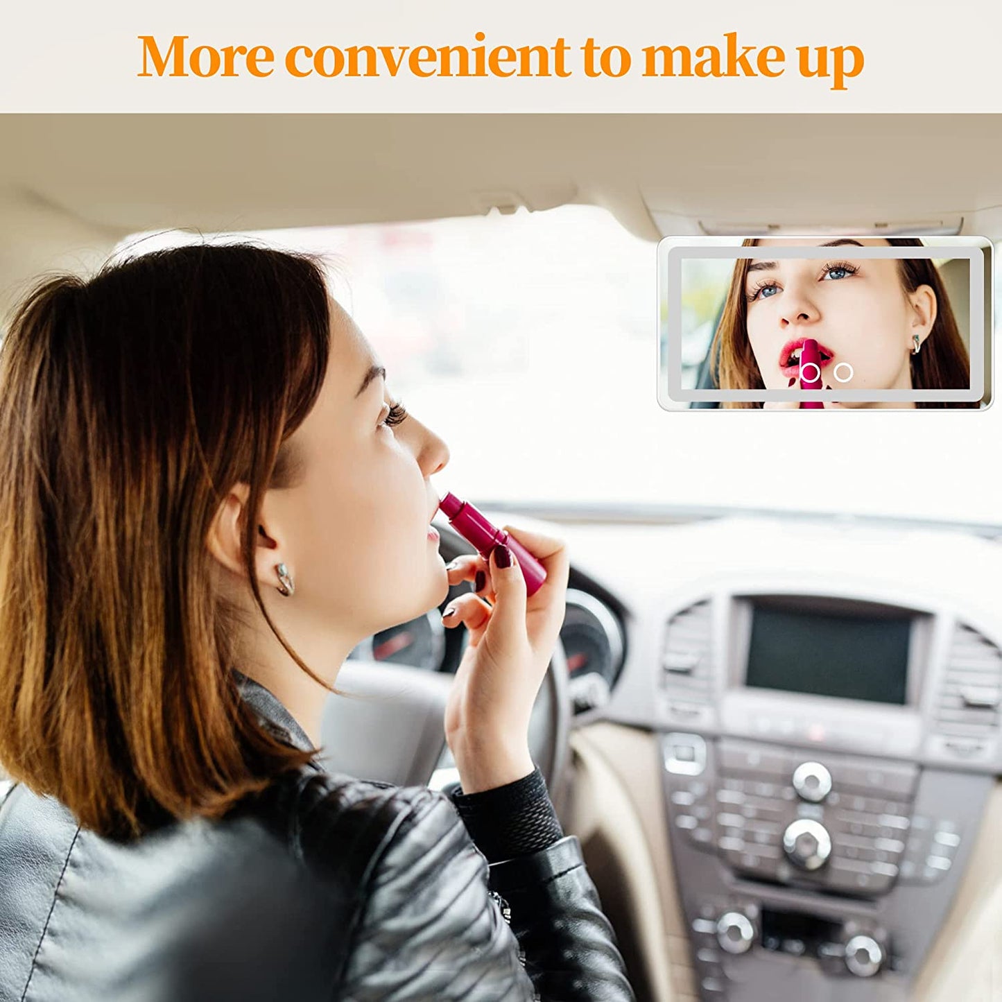 Car Sun Visor Vanity Mirror with Lights