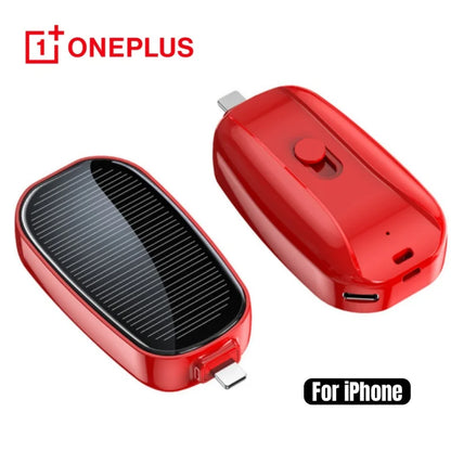 Solar Mini Power Bank Key Ring Portable Charger 