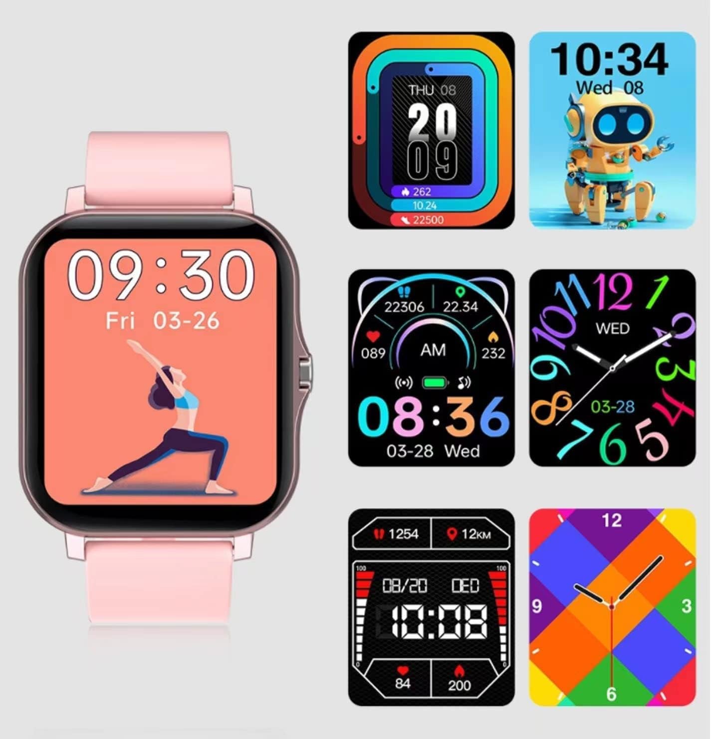 Smart Fitness Tracker Watch for Android/Ios - IP68