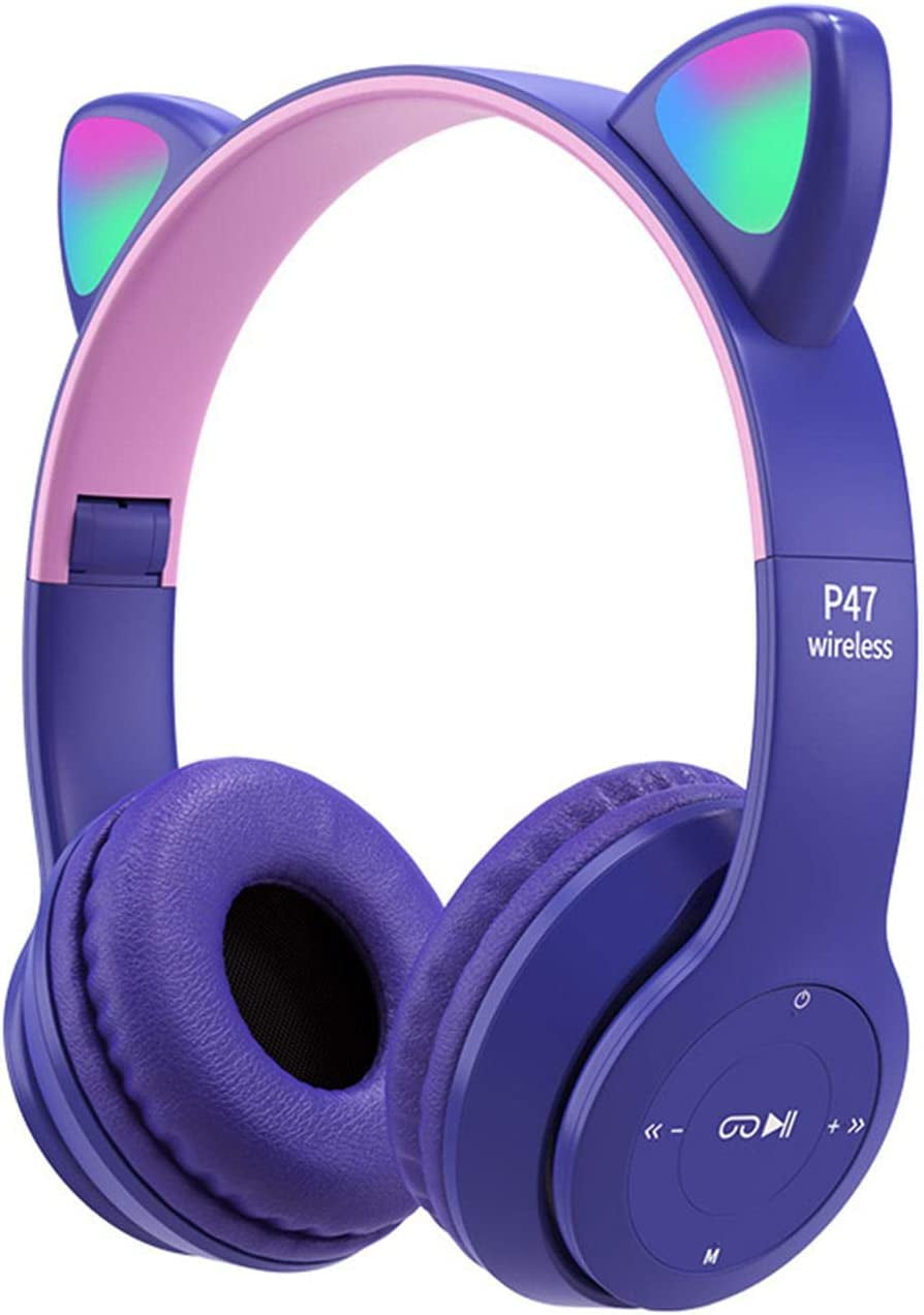 Nuevos Auriculares Oreja Gato Con LED Lindos Bluetooth 5.0