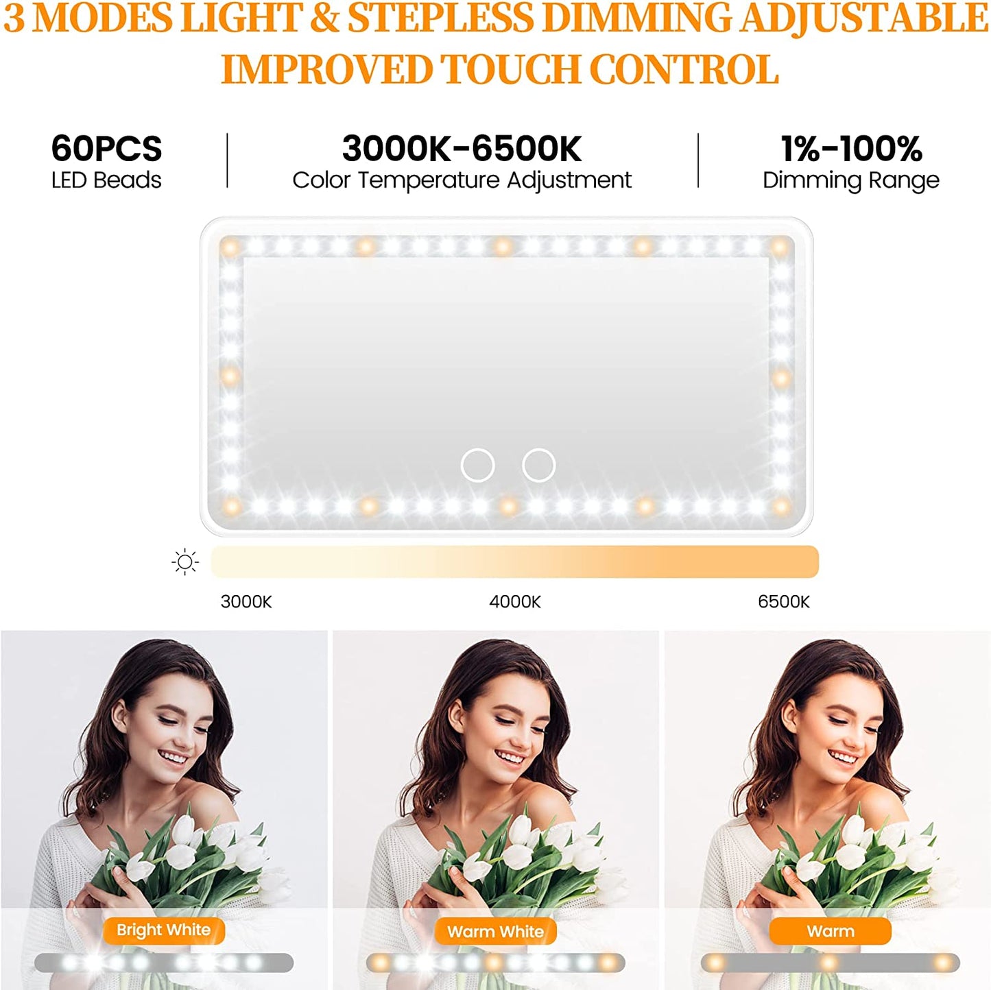 Car Sun Visor Vanity Mirror with Lights