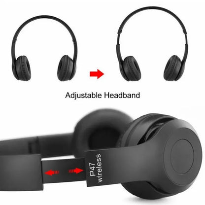Bluetooth Headphones Wireless Bluetooth 5.0 Heavy Bass Stereo Folding Auriculares with Mic Support TF SD Card