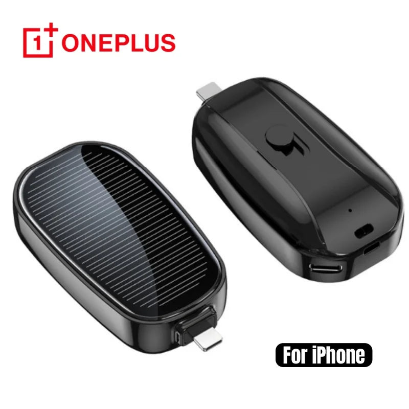 Solar Mini Power Bank Key Ring Portable Charger 
