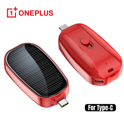 Solar Mini Power Bank Key Ring Portable Charger 