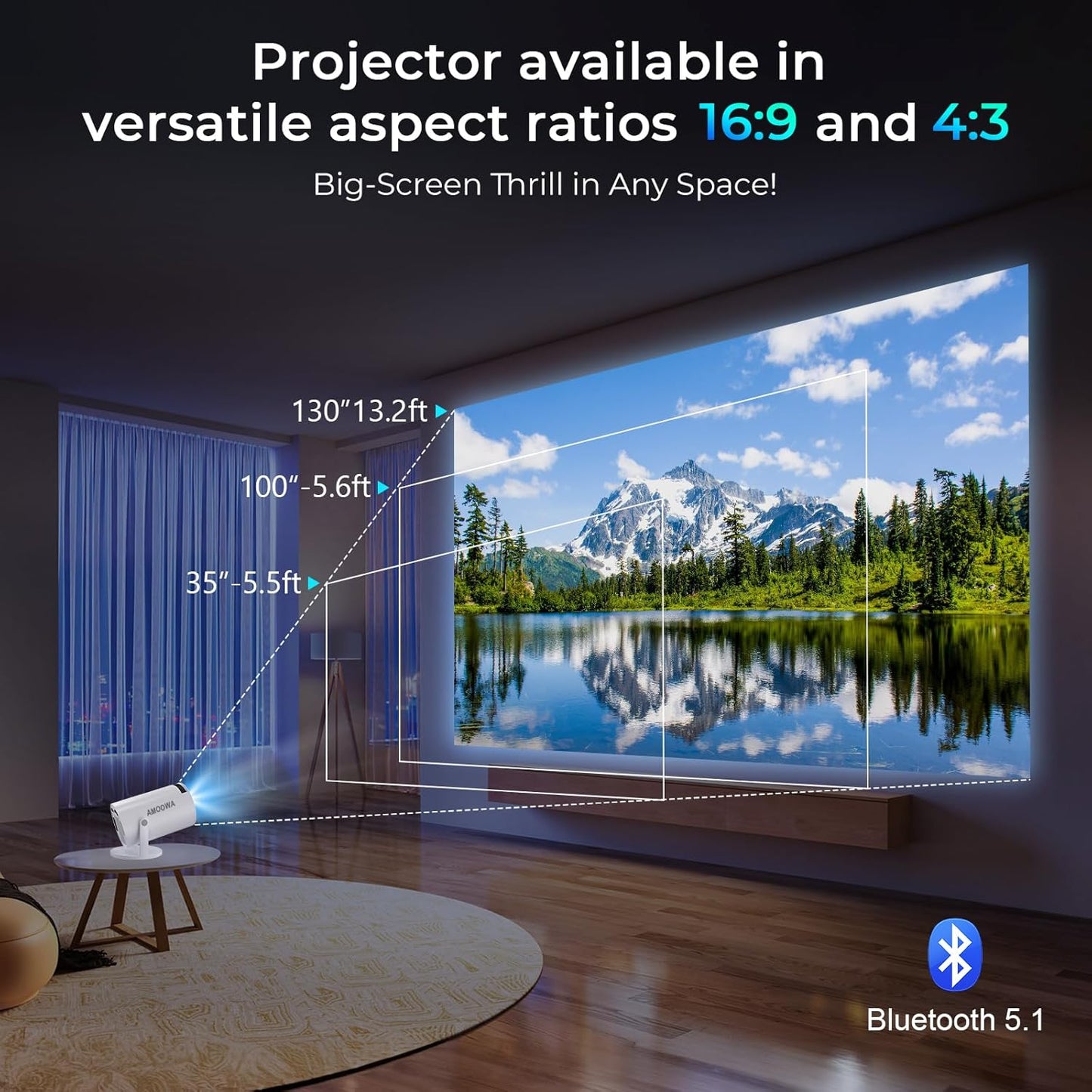 Portable 4K Mini Projector