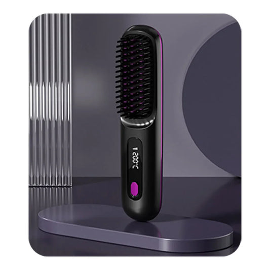 Hair Straightener Brush USB Rechargeable