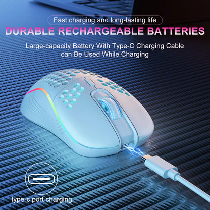 Wireless Mouse with RGB Backlit 6-Button 