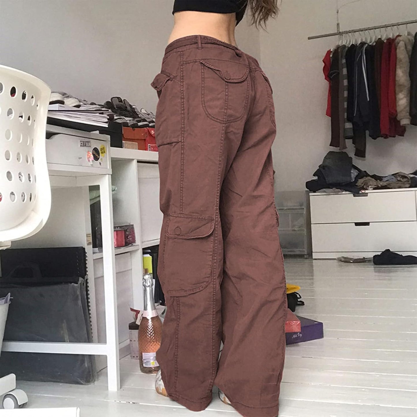 Pantalones vaqueros holgados de cintura alta para mujer, estilo vintage