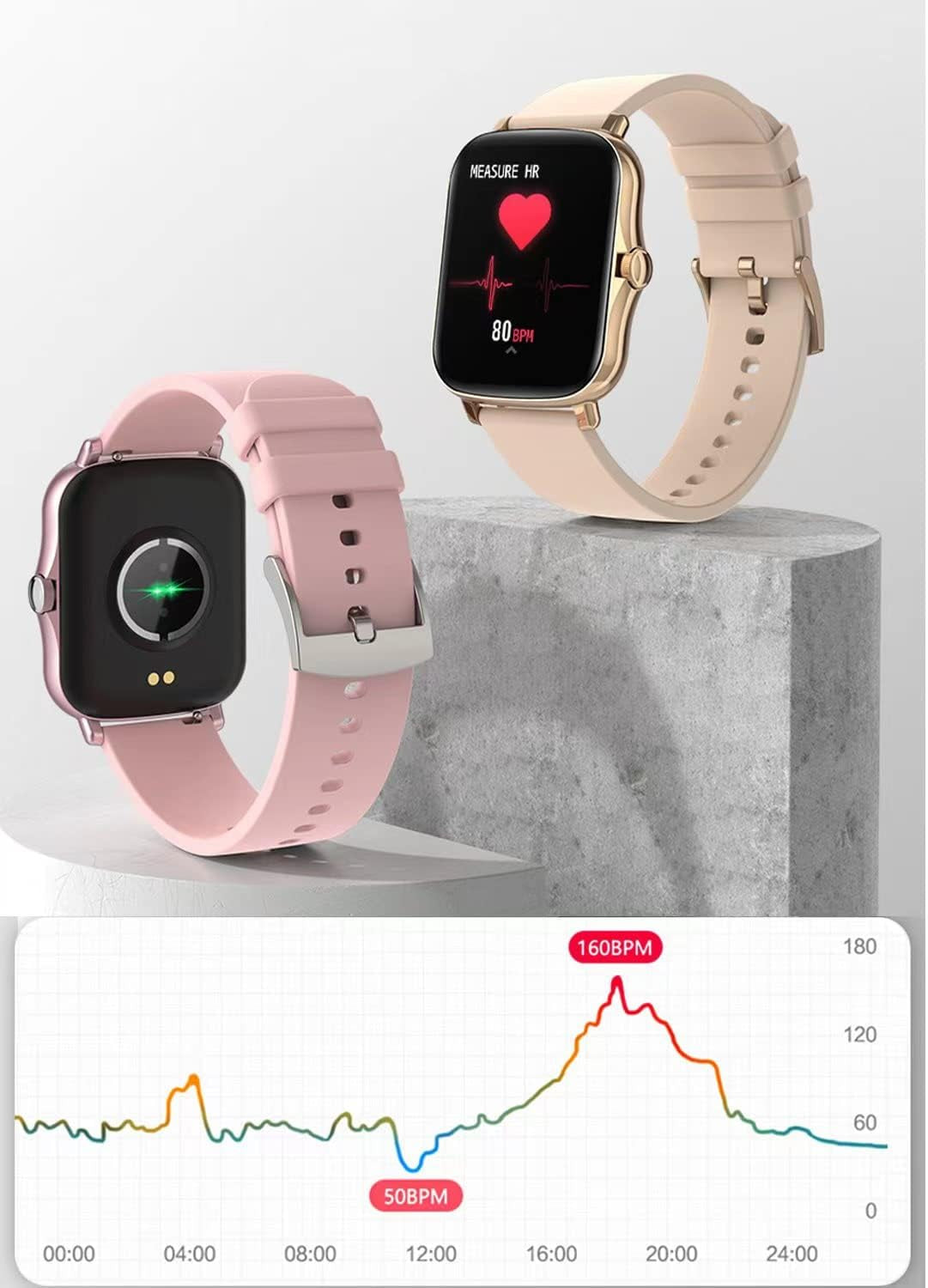 Smart Fitness Tracker Watch for Android/Ios - IP68